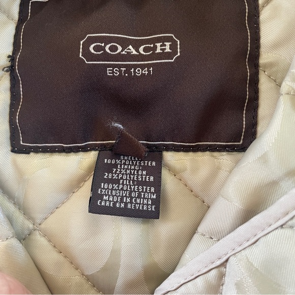Coach quilted turn lock button coat S - Picture 7 of 11